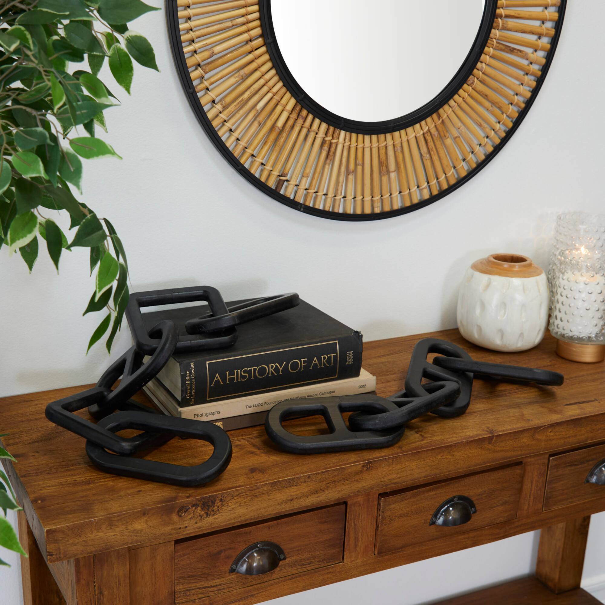 CosmoLiving by Cosmopolitan Wood Chain Sculpture Set